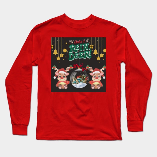 Reindeer Long Sleeve T-Shirt by AeySa